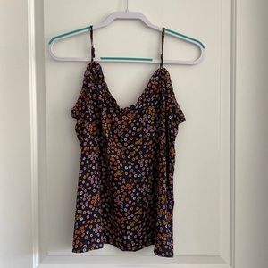 Lightweight Spaghetti Strap Floral Blouse